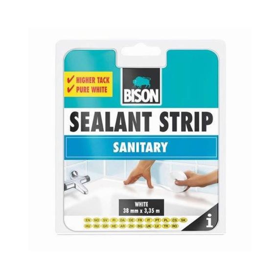 BISON SEALANTSTRIP SANITARY WHITE 22mmX3,35m